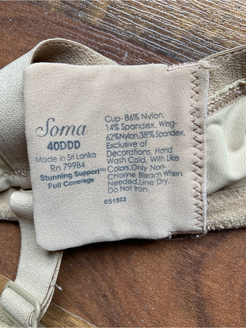 Soma Size 40DDD Stunning Support Full Coverage lace trimmed bra - Picture 8 of 8